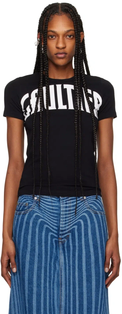 Jean Paul Gaultier Black 'the Gaultier' T-shirt In 0001 Black/white