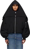Jean Paul Gaultier Black 'the Hooded' Bomber Jacket