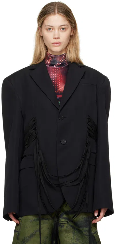 Jean Paul Gaultier Black 'the Lace-up Suit' Blazer