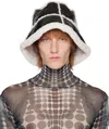 Jean Paul Gaultier Black 'the Laminated' Bucket Hat In 0003-black/ecru