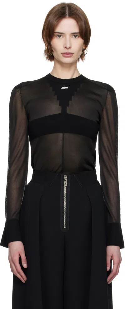 Jean Paul Gaultier Black 'the Logo Knit' Sweater
