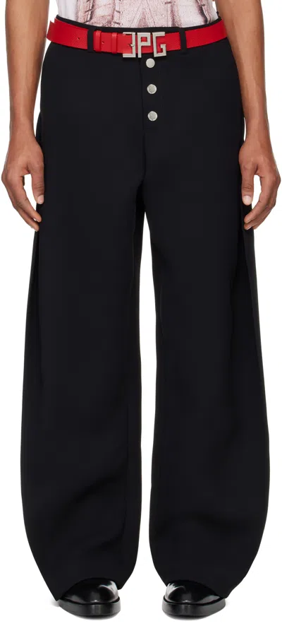 Jean Paul Gaultier Black 'the Sculptural' Trousers In 00-black