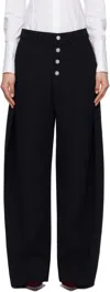 Jean Paul Gaultier Black 'the Sculptural' Trousers In 00-black