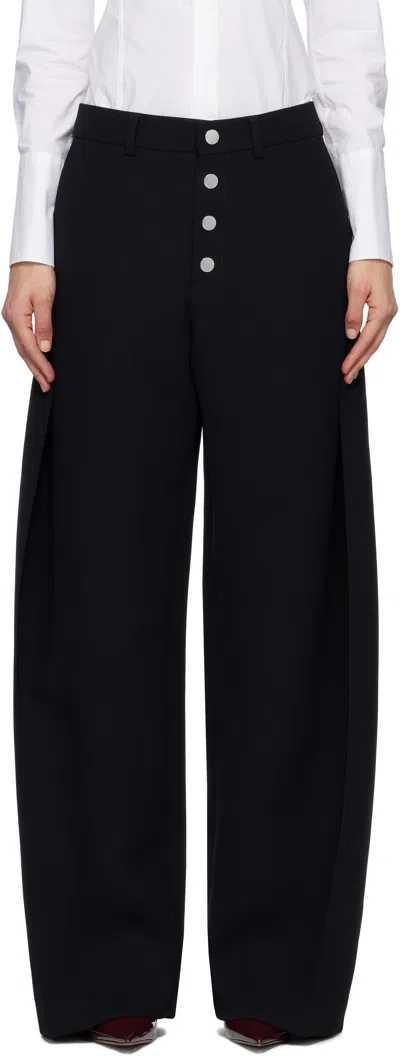 Jean Paul Gaultier Black 'the Sculptural' Trousers In 00-black