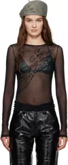 Jean Paul Gaultier Black 'the Sequin' Top