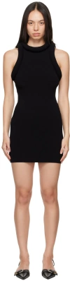 Jean Paul Gaultier Jersey Mini Dress In 00-black
