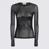 Jean Paul Gaultier Top The Sequin In Tulle Nero Donna
