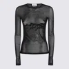 Jean Paul Gaultier Top The Sequin In Tulle Nero Donna