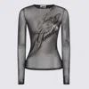 Jean Paul Gaultier Top The Sequin In Tulle Nero Donna