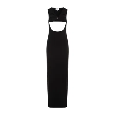 Jean Paul Gaultier Black Trompe-l`œil Long Dress For Women In  Black