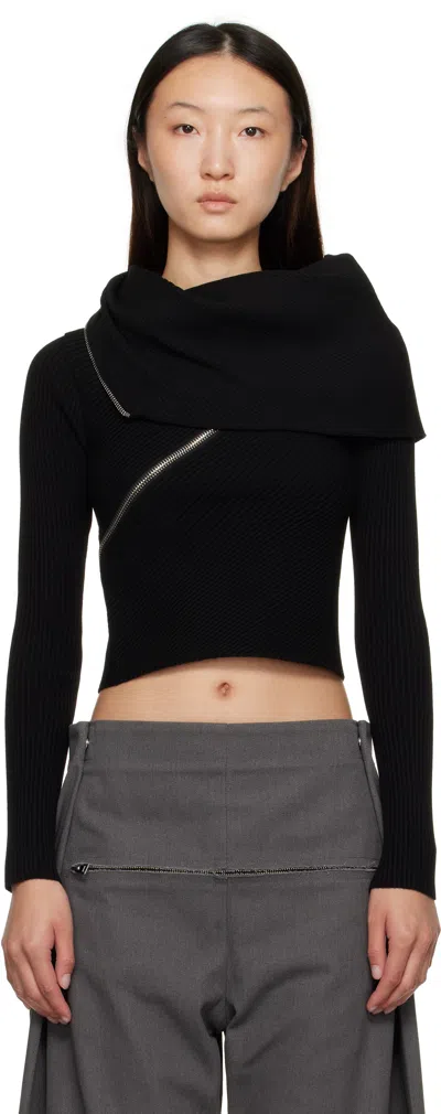 Jean Paul Gaultier Black Zipped Turtleneck