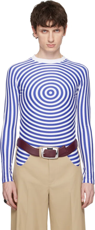 Jean Paul Gaultier Blue & White 'the Blue Target' T-shirt