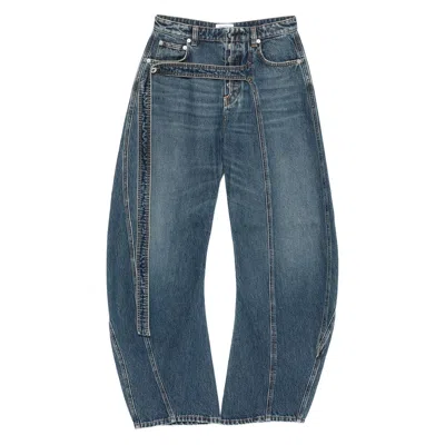 JEAN PAUL GAULTIER JEAN PAUL GAULTIER BLUE DENIM - STRAIGHT-LEG JEANS WOMEN