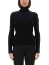 Jean Paul Gaultier Blue Merino Wool Sweaters In Black