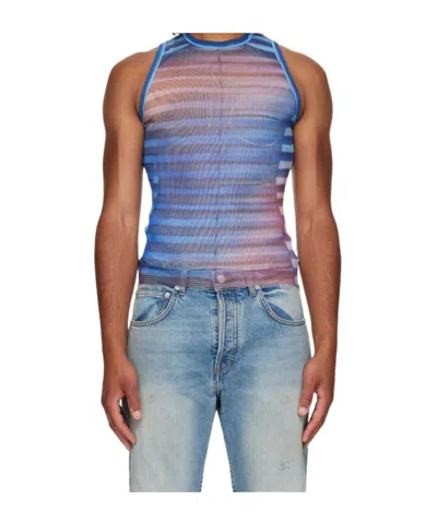 JEAN PAUL GAULTIER BLUE 'THE AIR' TANK TOP