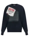 Jean Paul Gaultier The Blue Gaultier Label Sweatshirt Blue In Blue