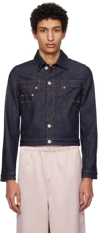Jean Paul Gaultier Blue 'the Inverted' Denim Jacket In 55-indigo