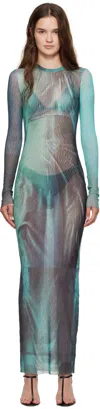 Jean Paul Gaultier Blue 'the Long Water' Maxi Dress