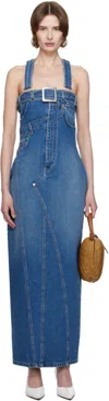 Jean Paul Gaultier Denim Maxi Dress In 57 Vintageblue