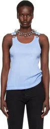 Jean Paul Gaultier The Straps Cotton Tank Top In 52 Babyblue