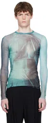 Jean Paul Gaultier Blue 'the Water' Top In Multi