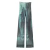 Jean Paul Gaultier Printed Flared-leg Mesh Trousers In Blue