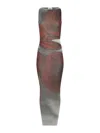Jean Paul Gaultier The Long Red Blurry Tulle Maxi Dress In Brown