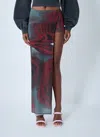 Jean Paul Gaultier Women Blurry Roses Asymmetrical Mini-skort In White