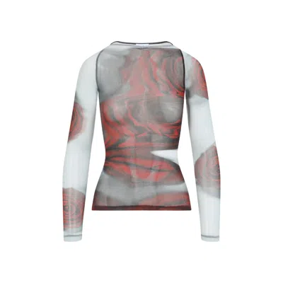 Jean Paul Gaultier Blurry Roses Top In Multi