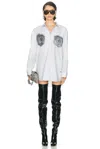Jean Paul Gaultier Blurry Roses Unisex Printed Shirt In Gray