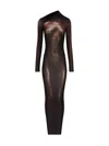 Jean Paul Gaultier Body Dust Dress In Brown