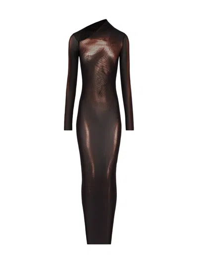 Jean Paul Gaultier Body Dust Dress In Brown