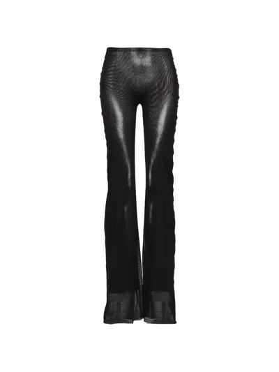 Jean Paul Gaultier Body Dust Mesh Trousers In Black