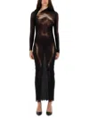 Jean Paul Gaultier Body Dust Print Dress In Multi