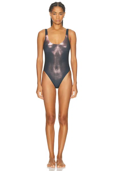 Jean Paul Gaultier Body Dust Printed One Piece Swimsuit In Gray