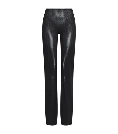 Jean Paul Gaultier Body Dust Straight Trousers In Black
