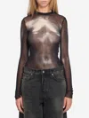 Jean Paul Gaultier Round-neck Printed Hoodie In Black