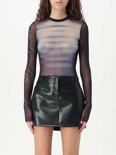 JEAN PAUL GAULTIER TOP JEAN PAUL GAULTIER WOMAN COLOR BLUE,g58893009