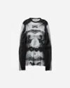 Jean Paul Gaultier Body Lace Mariniere Top In Black