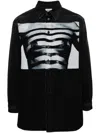 Jean Paul Gaultier Body Mariniere-print Shirt In Black