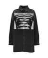 Jean Paul Gaultier Body Mariniere-print Shirt In Black