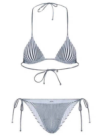 Jean Paul Gaultier Body Morphing Bikini Set Woman Black And White In Blue