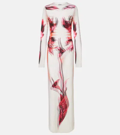 JEAN PAUL GAULTIER BODY MORPHING MARINIERE JERSEY MAXI DRESS