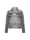 Jean Paul Gaultier Body Morphing Printed Denim Jacket In Gray