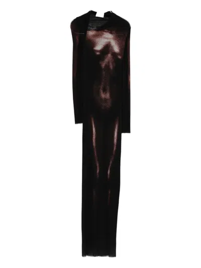 JEAN PAUL GAULTIER BODY-PRINT LONG DRESS