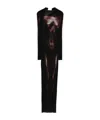 Jean Paul Gaultier Body-print Long Dress In Black