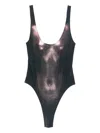 Jean Paul Gaultier Body-print Swimsuit In Multi