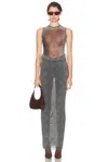 Jean Paul Gaultier Body Shadow And Prince Of Wales Long Dress In Gray