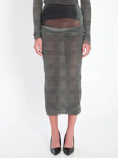 JEAN PAUL GAULTIER BODY SHADOW AND PRINCE OF WALES SKIRT