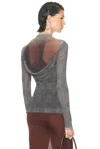 Jean Paul Gaultier Body Shadow And Prince Of Wales Top In Gray